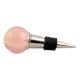 Pink Round Glass Wine Stopper (Set Of Two piece)